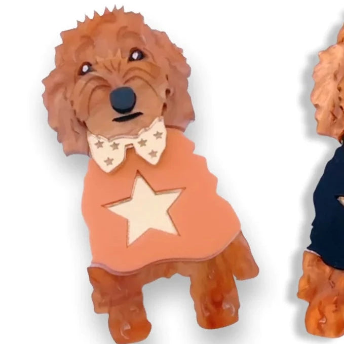 Bling Hound | Groodle Brooch - Orange Jumper