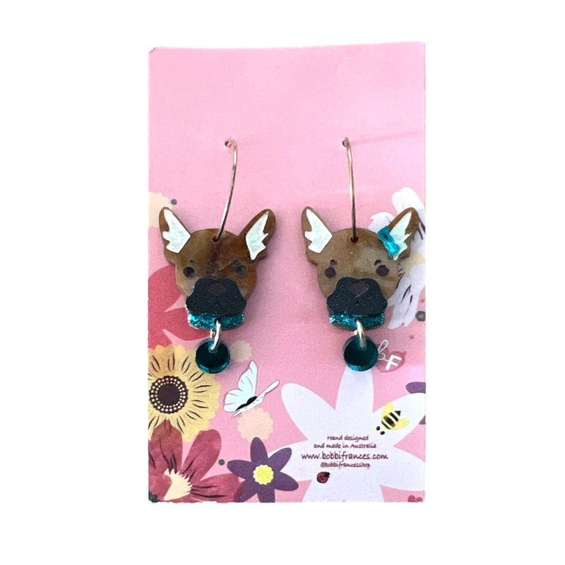 Bobbi Frances | Brown Frenchie Hoops
