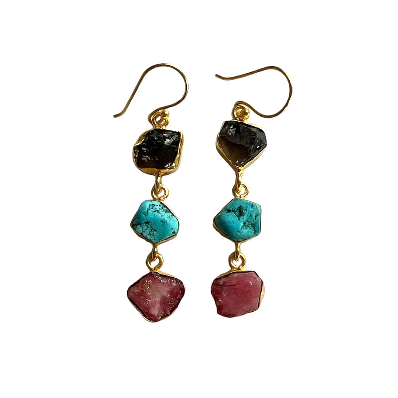 TID | Semi-precious Stone Dangles - Gold Plated