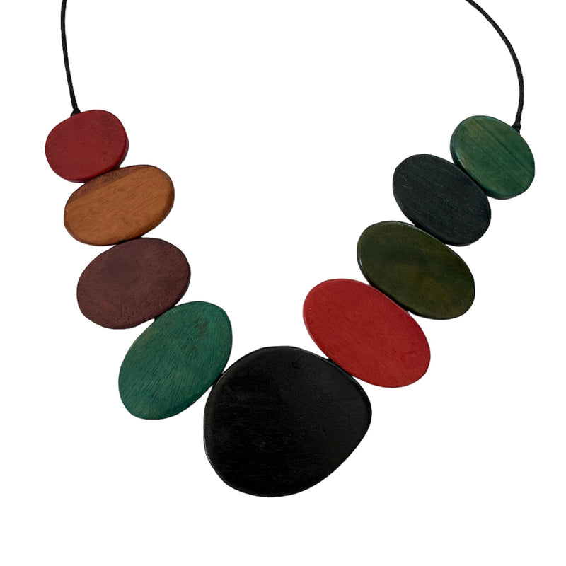 TID |  Wooden Necklace - Multicolour Shapes