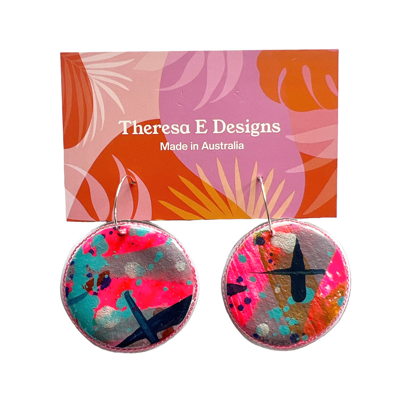 Theresa E Designs dangles | Disc earrings