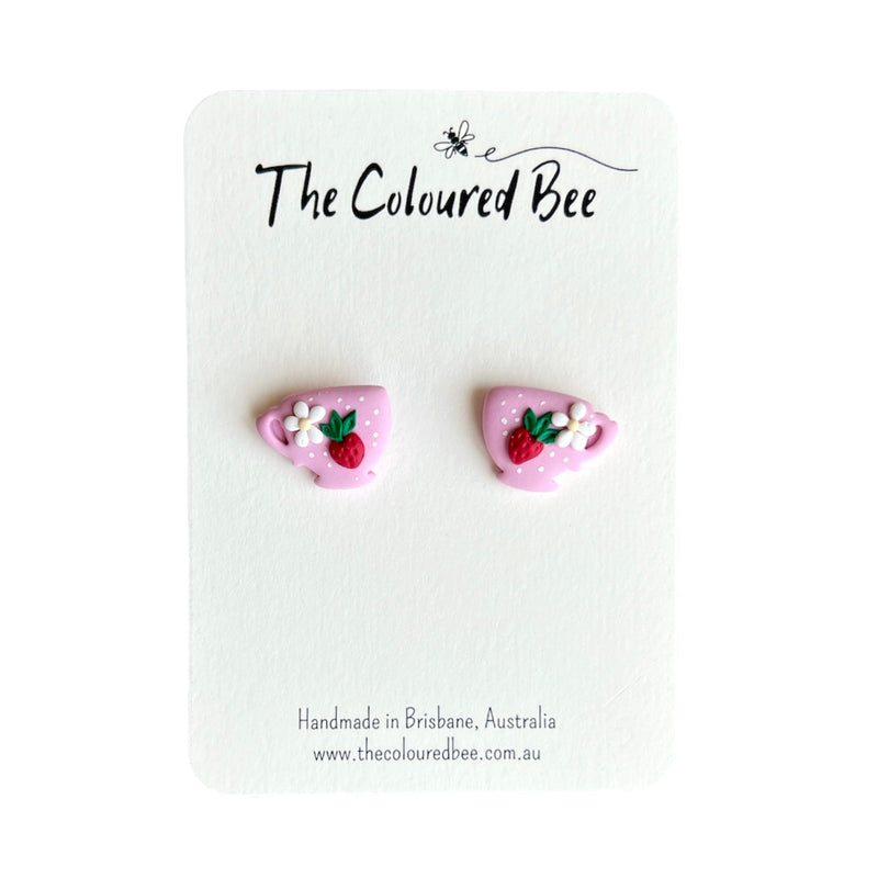 The Coloured Bee | Tea cup studs