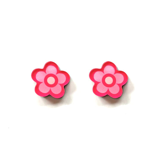 Smyle Designs | Pink Flower Studs