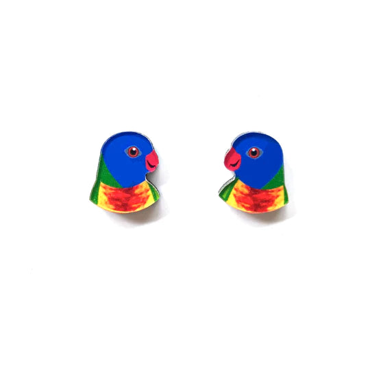 Smyle Designs | Rainbow Lorikeet Studs