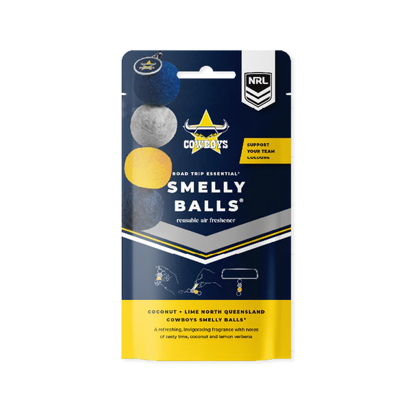 Smelly Balls Reusable Air Freshener | North Queensland Cowboys Set