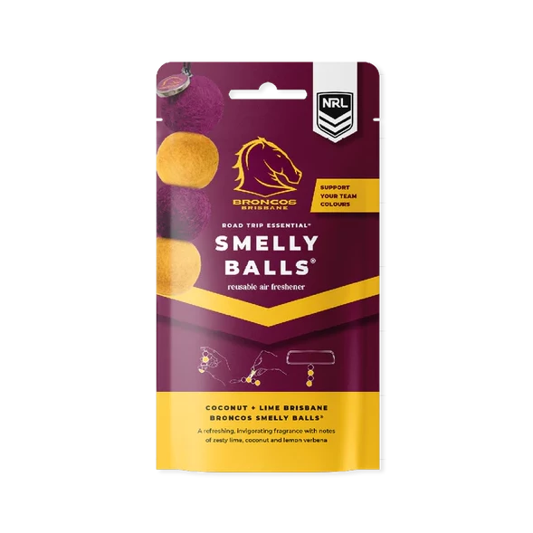 Smelly Balls Reusable Air Freshener | Brisbane Broncos Set