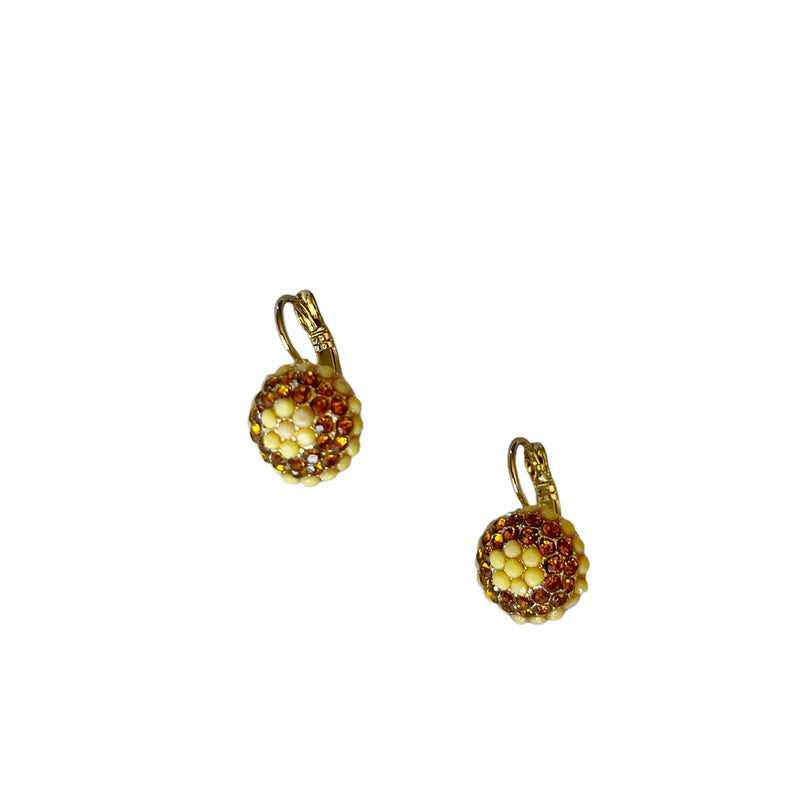 Zoda | Yellow and Honey Bead Earrings