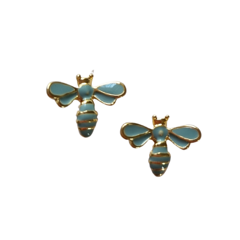 Zoda | Bee Studs - Pale Blue