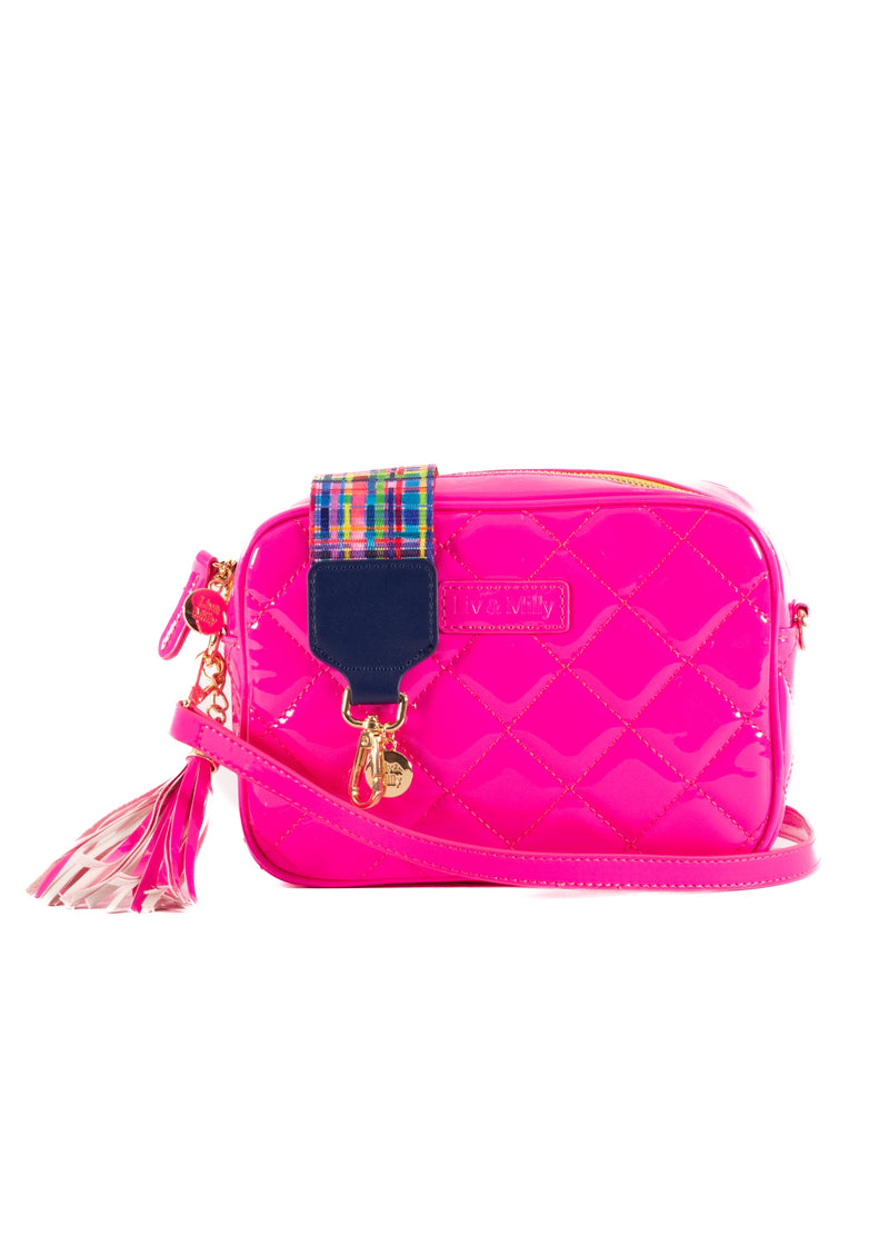 Liv & Milly | Sally- Neon Patent Pink