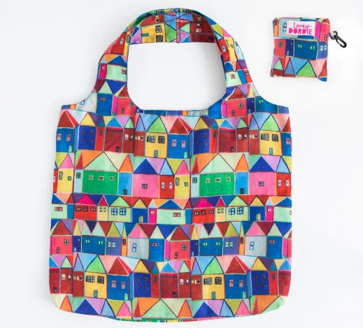 Lordy Dordie | Foldaway Shopper Tote - Little Village XL