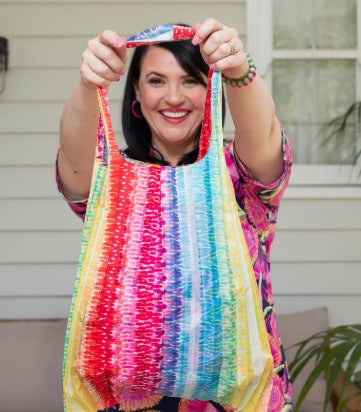 Lordy Dordie | Concertina Pleat Tote Bag - Brushstokes