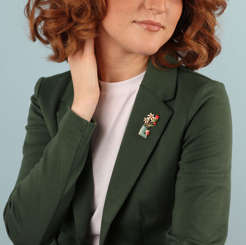 Taratata Brooch | Fantaisie - Basilic