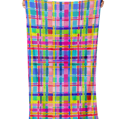 Lordy Dordie | Beach Wrap - Rainbow Gingham