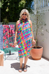 Lordy Dordie | Beach Wrap - Rainbow Gingham