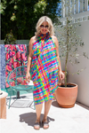 Lordie Dordie | Beach Wrap - Rainbow Gingham