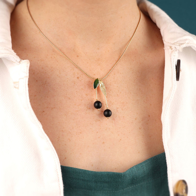 Taratata | necklace fantaisie - Cerise - Black
