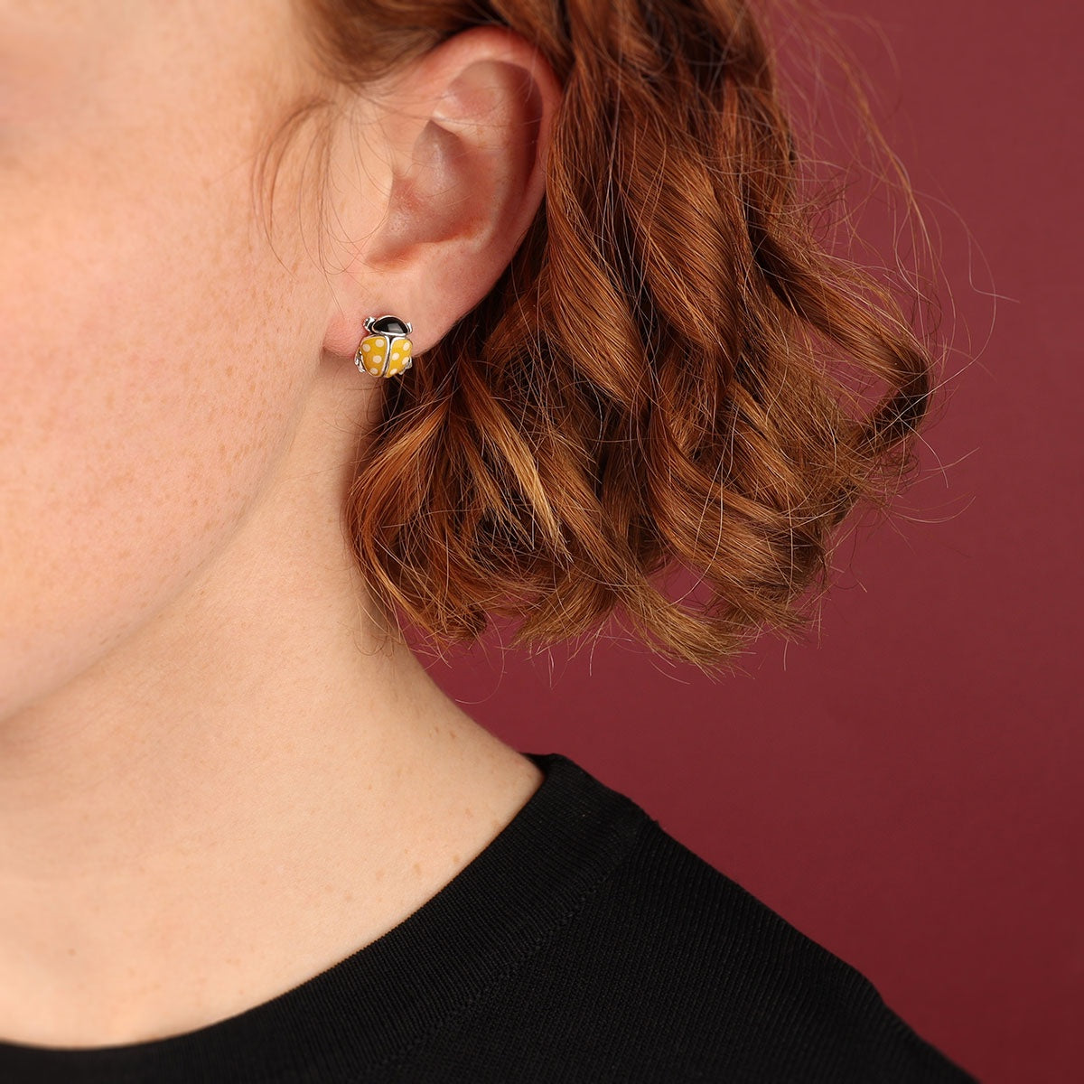 Taratata | stud earrings fantaisie - Cox - Leopard Ladybug