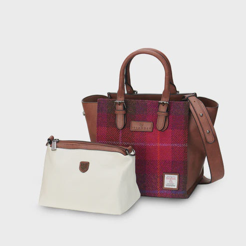 Islander | The Medium Caillie Tote - Fuchsia Tartan