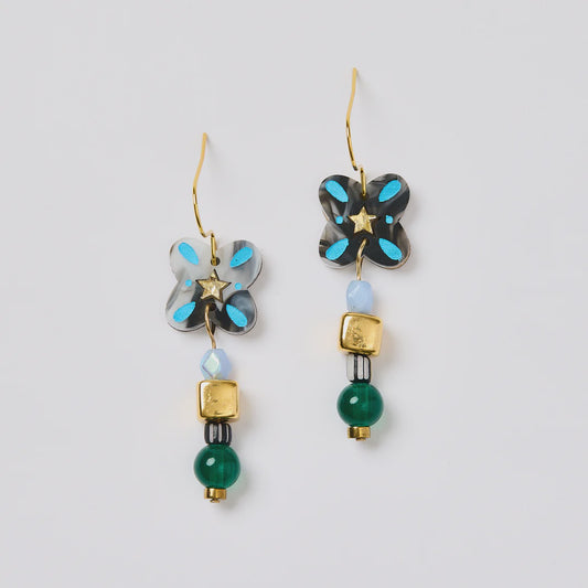 Martha Jean | Tile Earrings - Black Marble