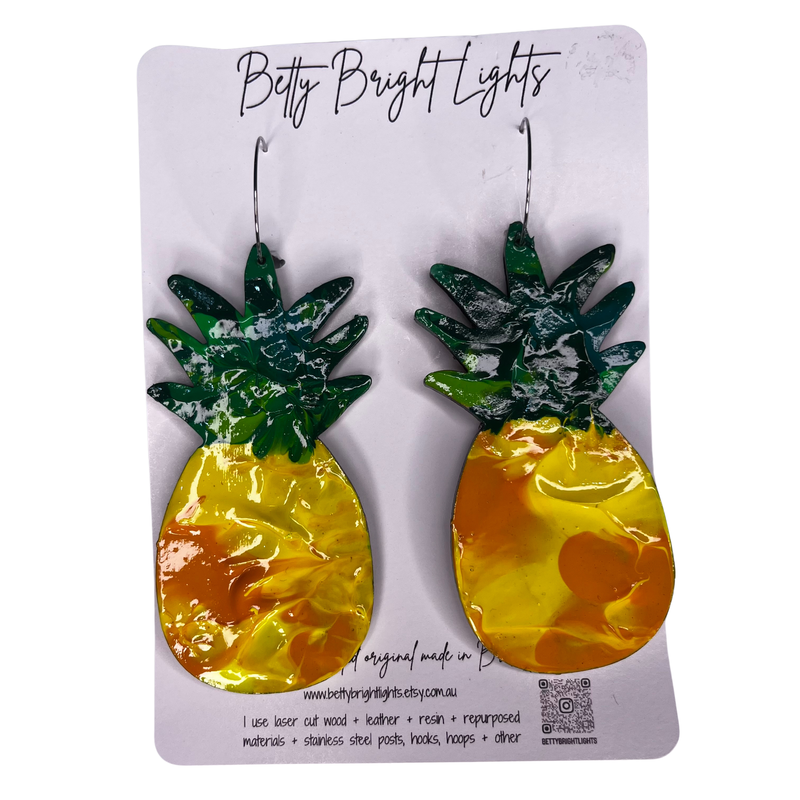 Betty Bright Lights | Pineapple Large Earrings