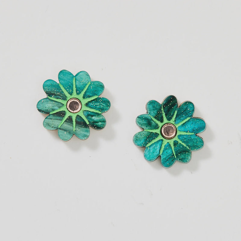 Martha Jean | Vera Earrings - Emerald / Rose