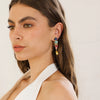 Zoda | Giordana Stud Drop Earrings - Blue/Pink/Yellow