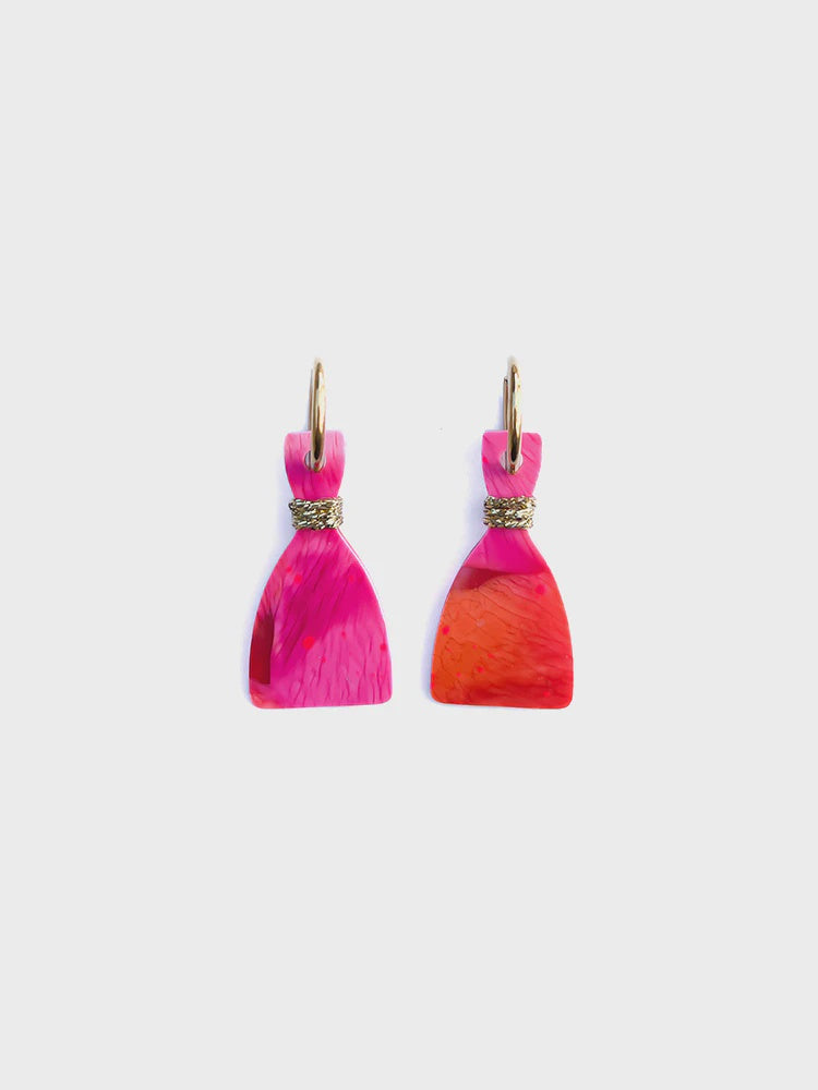 Concrete Jellyfish | ancient vase midi hoop | pink & orange
