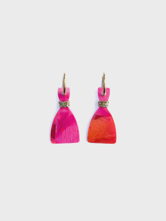 Concrete Jellyfish | ancient vase midi hoop | pink & orange