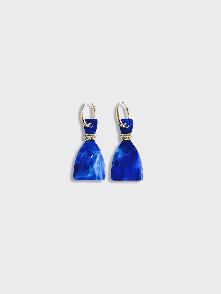 Concrete Jellyfish | ancient vase midi hoop | inky blue