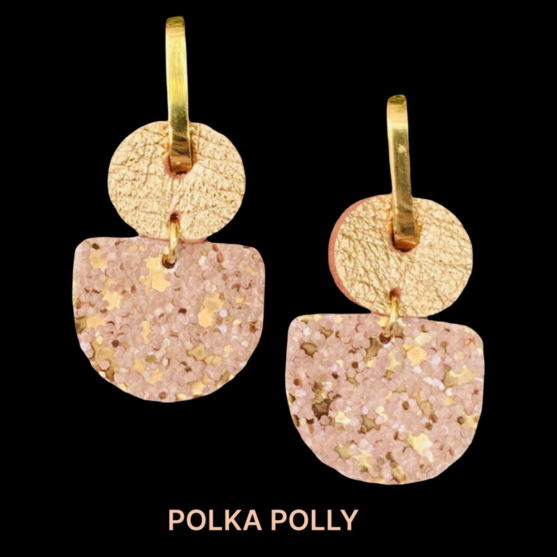 Polka Polly | Copper Latte Dainty Hoops