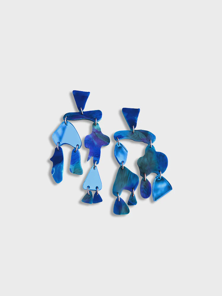 Coral Chime Blue & Green Earring