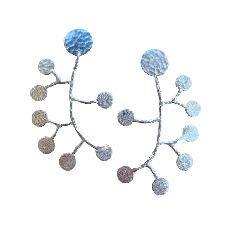 Zoda | Brass Earring Silver