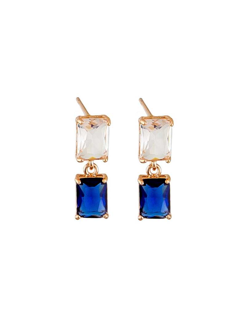Tiger Tree Blue Crystal Clara Earrings