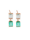 Tiger Tree Green Crystal Clara Earrings