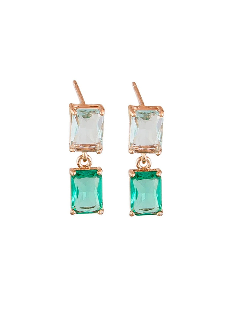 Tiger Tree Green Crystal Clara Earrings