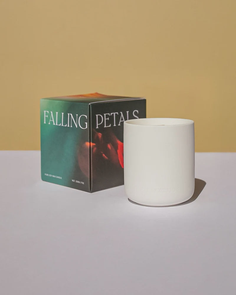 FALLING PETALS CERAMIC CANDLE Jar