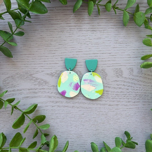 2 piece dangle Green