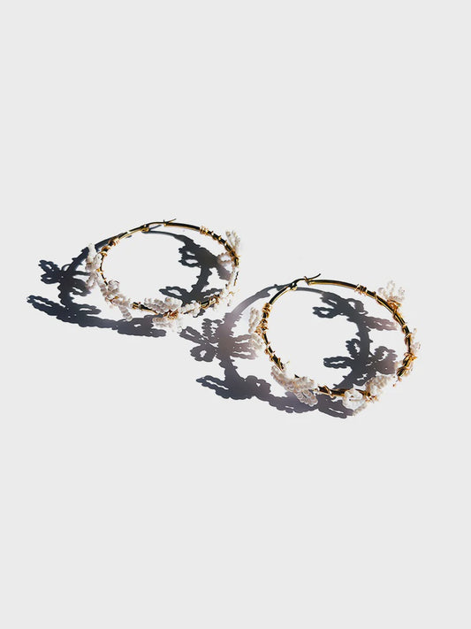 Flowers On My Mind Hoop Statement Earring