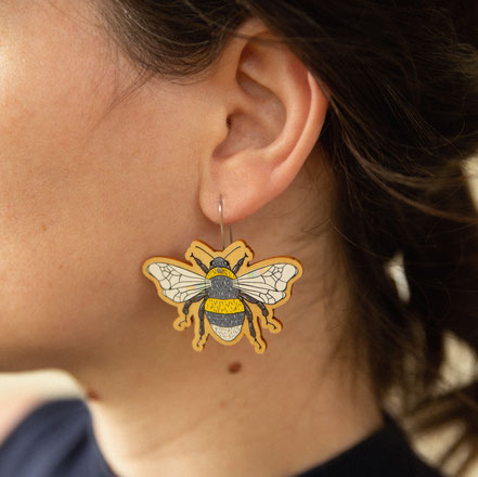 Busy Head | Bee Dangle Earrings