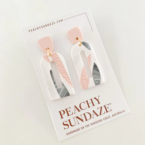 Peachy Sundaze | Evelyn - Pink, Speckle White