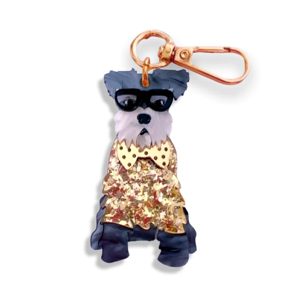 Bling Hound | Schnauzer Key Ring/ Bag Tag
