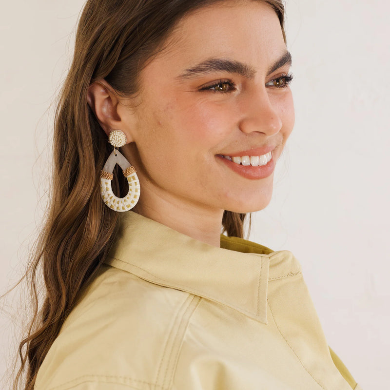 Zoda | Jayda Raffia Beaded Earrings