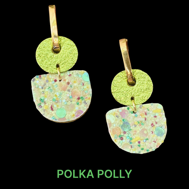 Polka Polly | Lime Pop Dainty Hoops