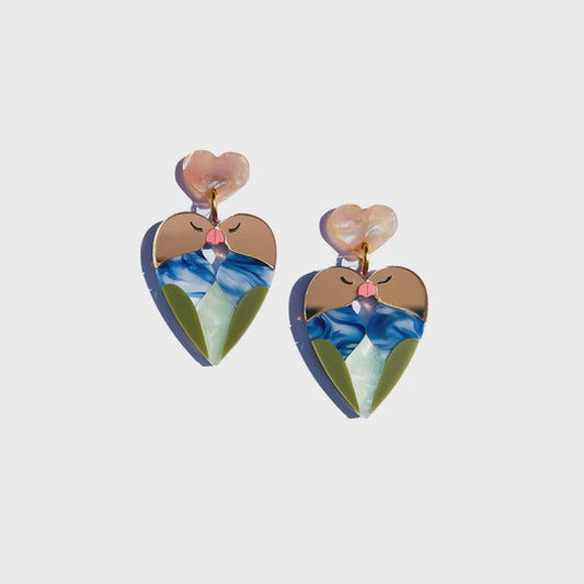 Concrete Jellyfish | lovebirds | blue pair