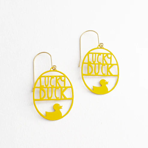 DENZ | Mini Lucky Duck Dangles in Yellow