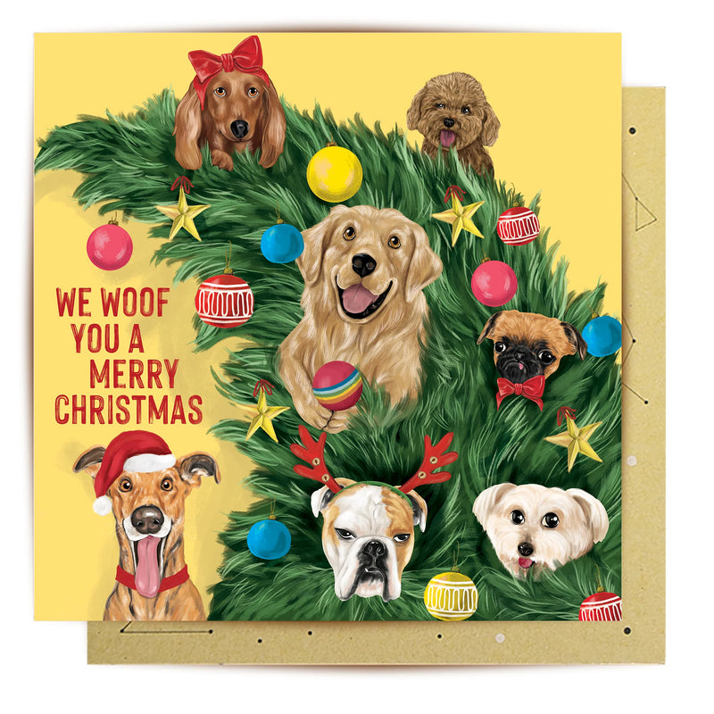 La La Land Greeting Card | Woof You A Merry Xmas