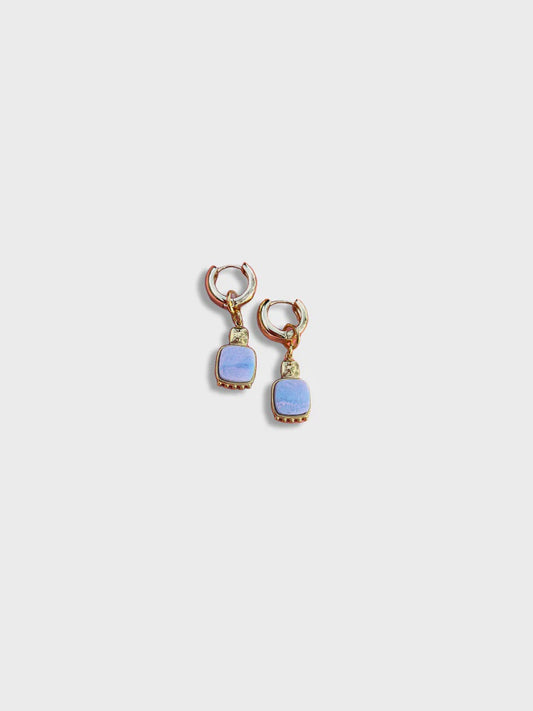 Concrete Jellyfish | mermaids jewel | mini hoop | blue pink swirl