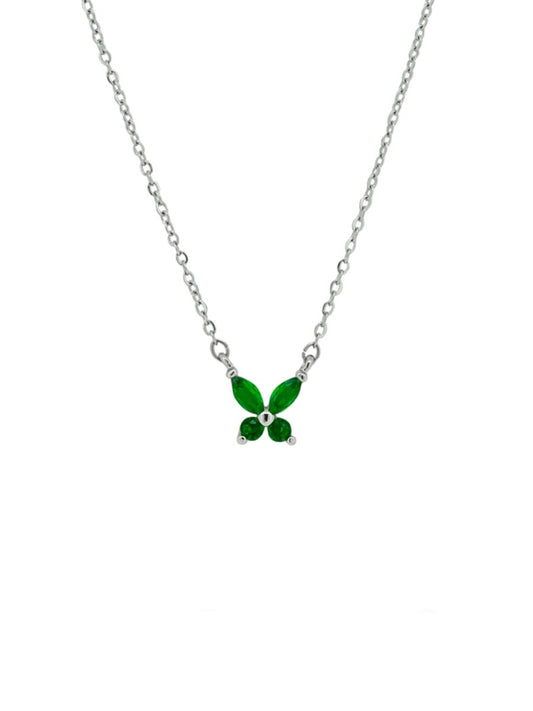 Tiger Tree | Green Butterfly Necklace