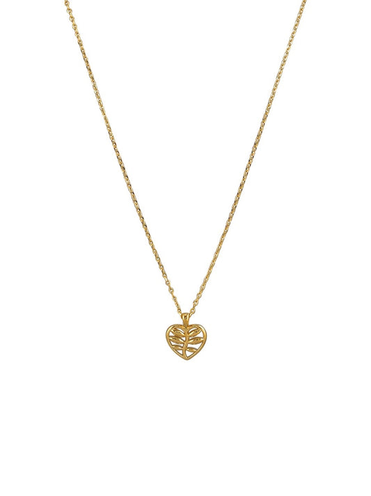 Tiger Tree | Heart Leaf Necklace - Gold