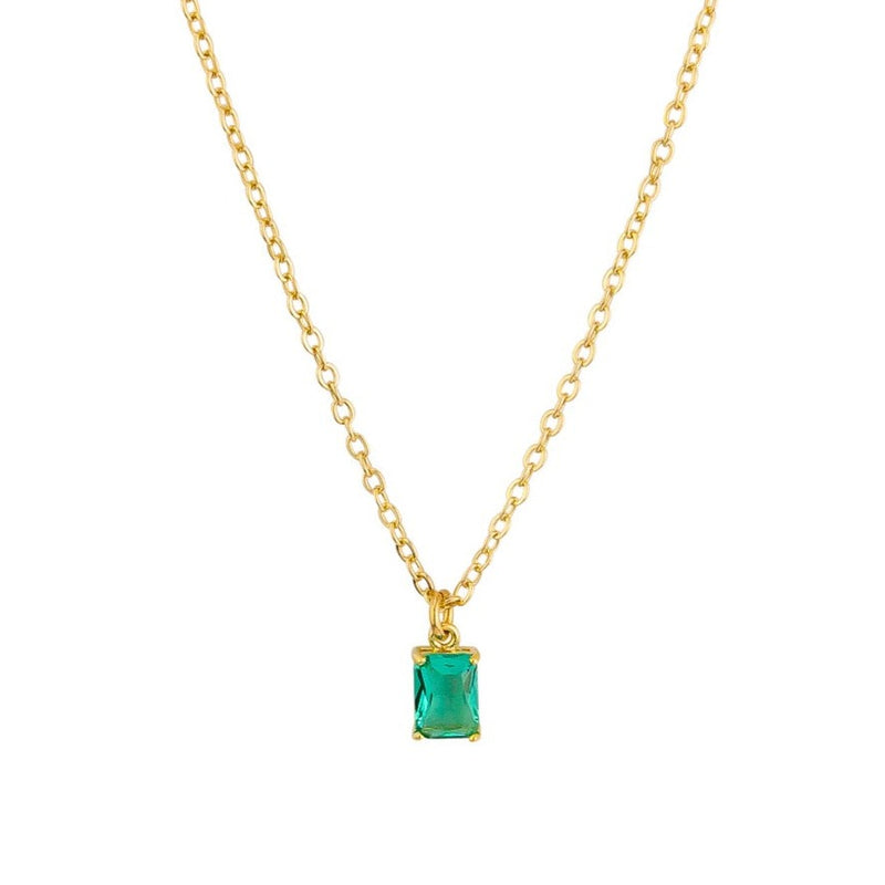 Tiger Tree | Green Crystal Pendant Necklace